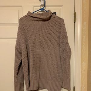 Sweater fits like a M, orange top off shoulder